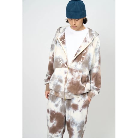 Diaspora skateboards "Dyed Full Zip Hooded Sweatshirt" (Light Camo) L
