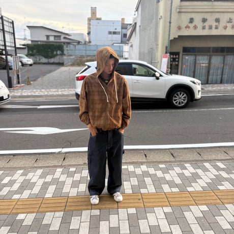 Diaspora skateboards "Hooded Corduroy Shirt" (Brown) L