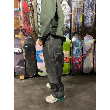 TELEVISI STAR "TOVAL BLACK CARPENTER DENIM" (BLACK RAW DENIM) 32