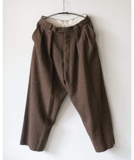 quitan / WIDE CRICKET PANTS <DARK BROWN>