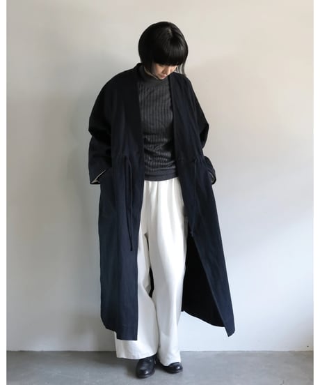 kläuse / Gown Long Length <midnight : cotton linen canvas>