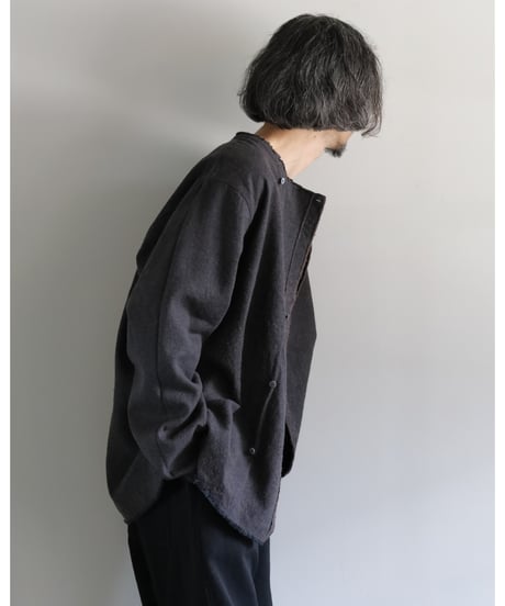 MITTAN / 亜麻苧麻絹シャツ <墨茶>