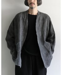 MITTAN / 亜麻大麻ジャカード羽織 <炭>