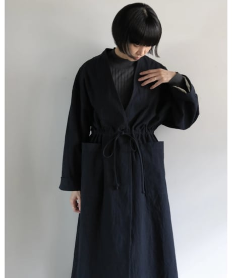 kläuse / Gown Long Length <midnight : cotton linen canvas>