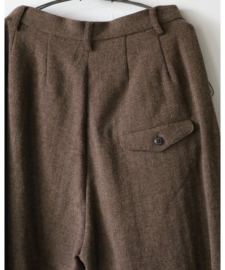 quitan / WIDE CRICKET PANTS <DARK BROWN>