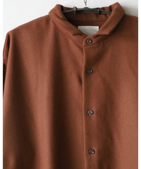 kläuse / O.P.C Regular Shirt <brown : Wool Flannel>