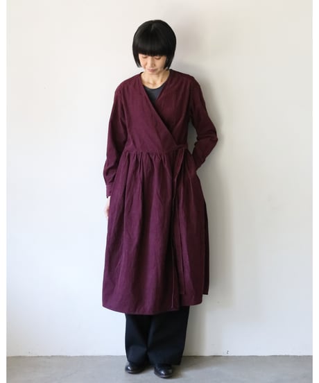 R&D.M.Co- / CORDUROY CACHE COEUR DRESS <plum>