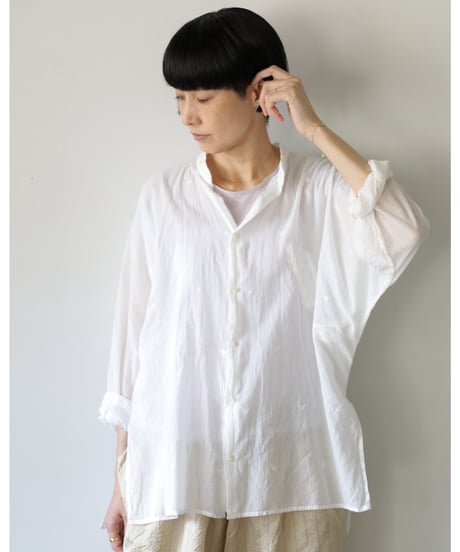 quitan / KAFTAN SHIRT - Jamdani Heart <white>