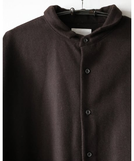 kläuse / O.P.C Regular Shirt <dark brown : Wool Flannel>