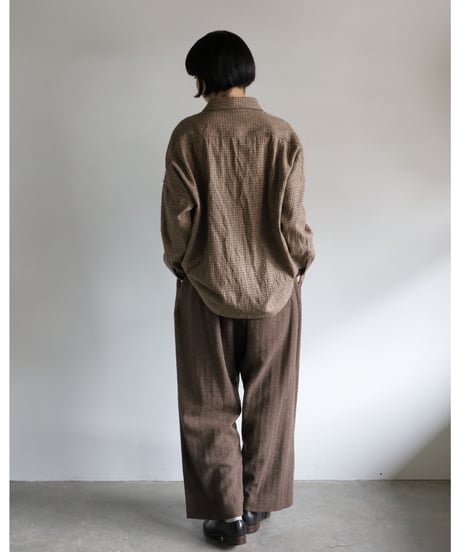 R&D.M.Co- / COTTON WOOL OVERSIZED SHIRT <check>