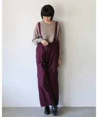 R&D.M.Co- / CORDUROY SUSPENDER PANTS <plum>
