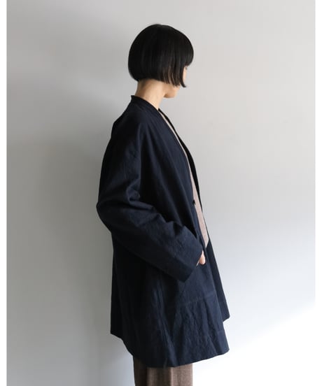 kläuse / Gown Middle Length <midnight : cotton linen canvas>