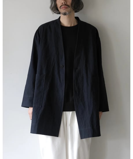 kläuse / Gown Middle Length <midnight : cotton linen canvas>