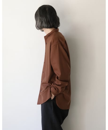 kläuse / O.P.C Regular Shirt <brown : Wool Flannel>