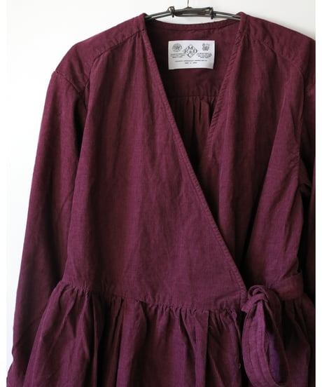 R&D.M.Co- / CORDUROY CACHE COEUR DRESS <plum>
