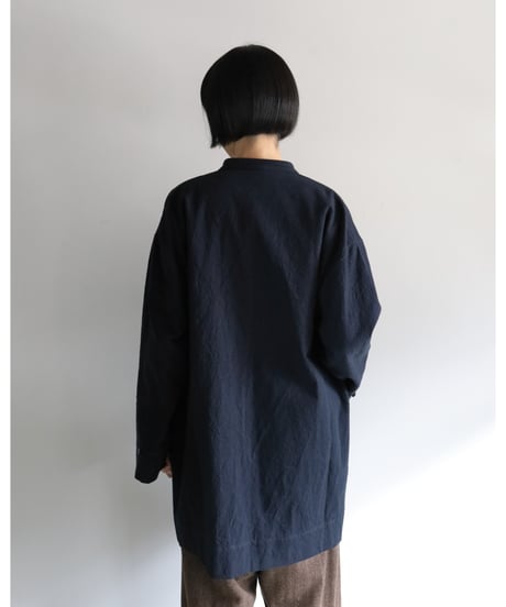 kläuse / Gown Middle Length <midnight : cotton linen canvas>