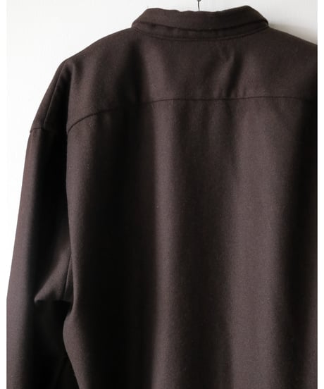 kläuse / O.P.C Regular Shirt <dark brown : Wool Flannel>