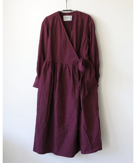 R&D.M.Co- / CORDUROY CACHE COEUR DRESS <plum>