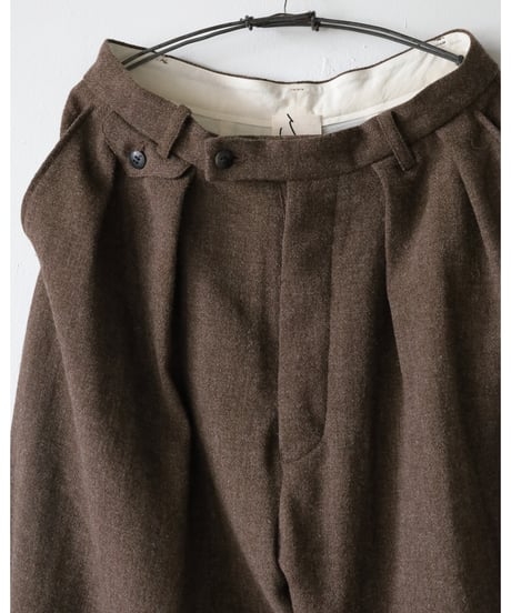 quitan / WIDE CRICKET PANTS <DARK BROWN>