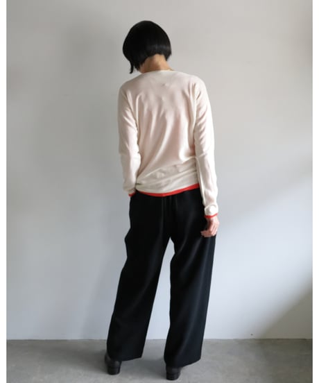 MITTAN / スーパー180’s強撚ウールニット長袖 <生成>