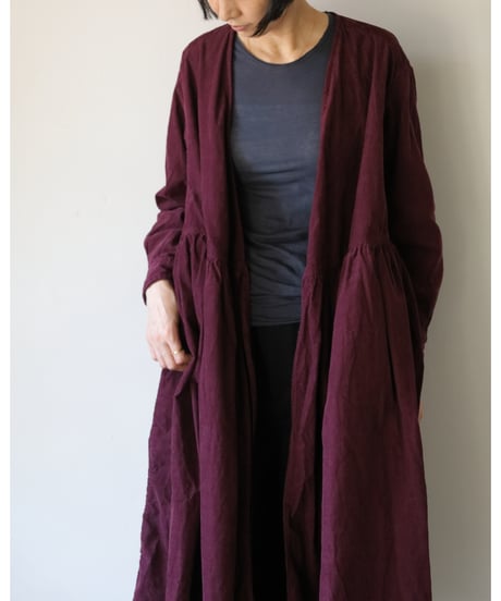 R&D.M.Co- / CORDUROY CACHE COEUR DRESS <plum>
