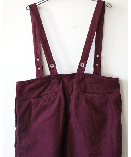 R&D.M.Co- / CORDUROY SUSPENDER PANTS <plum>