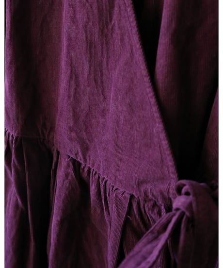 R&D.M.Co- / CORDUROY CACHE COEUR DRESS <plum>