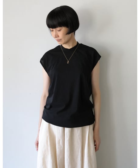 R&D.M.Co- / TWISTED FRENCH SLEEVE SHIRT <black>
