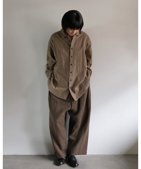 quitan / WIDE CRICKET PANTS <DARK BROWN>