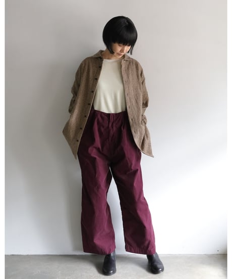 R&D.M.Co- / COTTON WOOL OVERSIZED SHIRT <check>