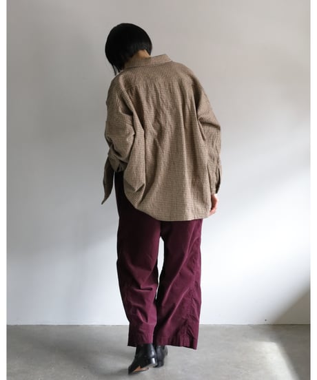R&D.M.Co- / COTTON WOOL OVERSIZED SHIRT <check>