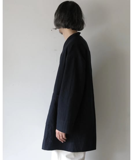 kläuse / Gown Middle Length <midnight : cotton linen canvas>
