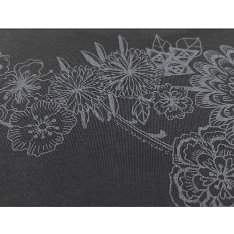 Summer Flower ピグメントTシャツ／ブラック