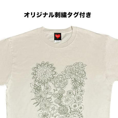 Summer Flower ピグメントTシャツ／ナチュラル