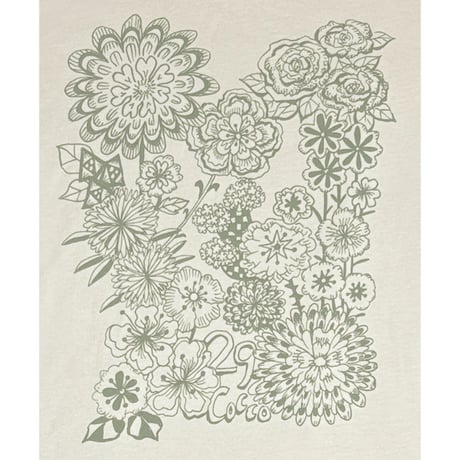 Summer Flower ピグメントTシャツ／ナチュラル