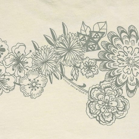 Summer Flower ピグメントTシャツ／ナチュラル