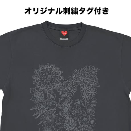 Summer Flower ピグメントTシャツ／ブラック