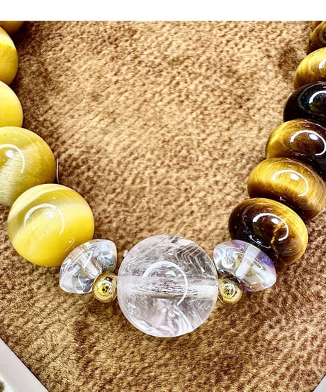 High Quality Himalaya Crystal × Golden Tiger Eye × Tiger Eye