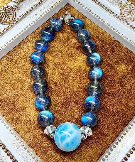 High Quality Larimar × High Quality  Blue Labradorite（限定１本）