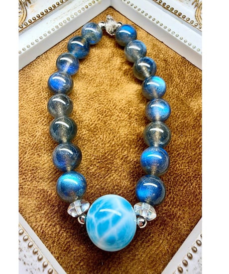 High Quality Larimar × High Quality  Blue Labradorite（限定１本）