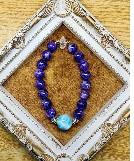 High Quality Charoite × High Quality Ice Larimar（限定１本）