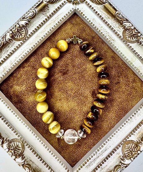 High Quality Himalaya Crystal × Golden Tiger Eye × Tiger Eye