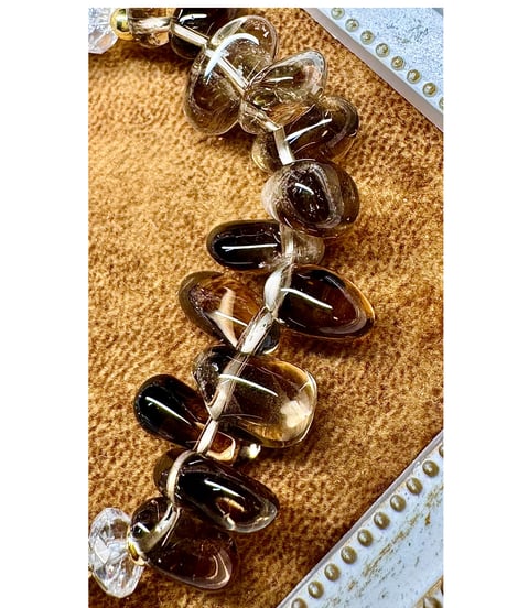 Natural Rainbow Lemurian Seed  × Smoky Quartz ×  Quartz  （限定数本）