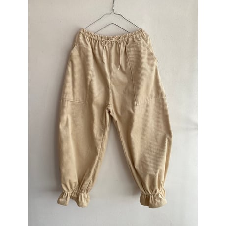 ＜受注＞ 内田ミシン　コーデュロイドロワーズ・アイボリー