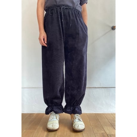 ＜受注＞ 内田ミシン　コーデュロイドロワーズ・ブラック