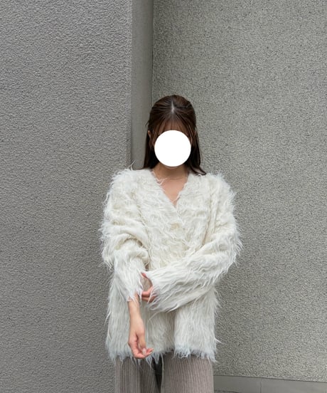 shaggy fur cardigan