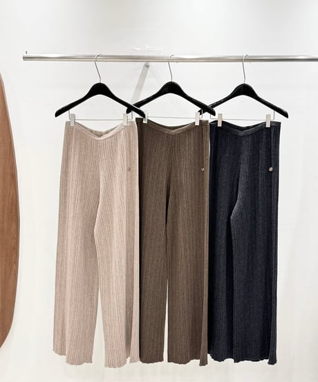 rib knit wide pants