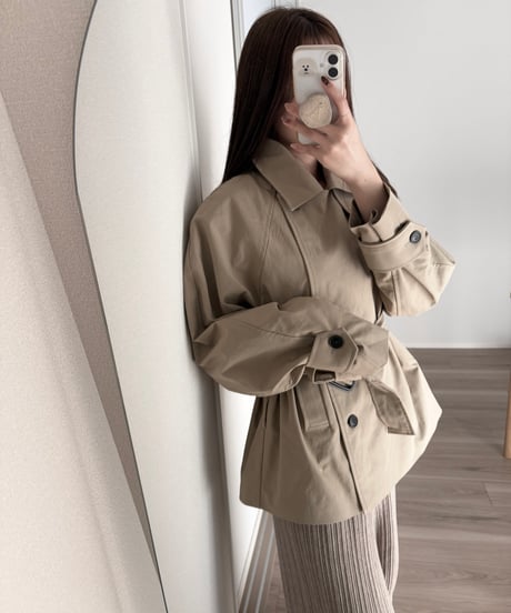 2way short trench coat