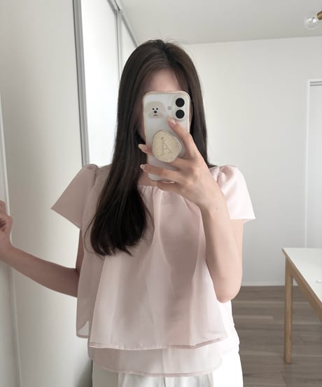 sheer cape blouse