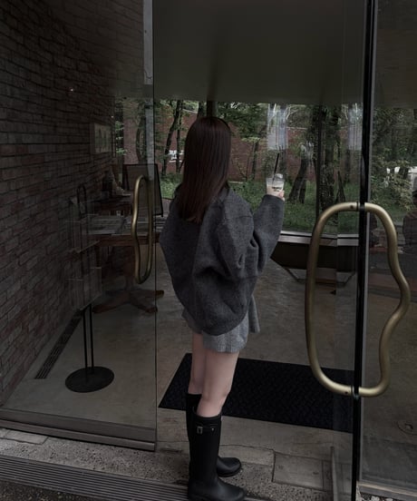 volume knit cardigan